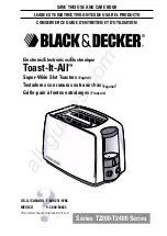 Black & Decker T2400 Series User And Care Manual preview