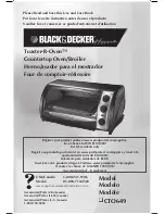 Предварительный просмотр 1 страницы Black & Decker TOASTER-R-OVEN CTO649 Use And Care Book Manual