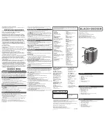 Preview for 2 page of Black & Decker TR1300BD Use And Care Manual