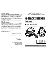 Предварительный просмотр 1 страницы Black & Decker VC50 Use And Care Book Manual