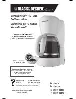 Preview for 1 page of Black & Decker VersaBrew DCM1100B Use & Care Manual