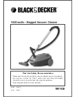 Preview for 1 page of Black & Decker VM1430 Instruction Manual