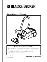 Предварительный просмотр 1 страницы Black & Decker VM2200 User Manual