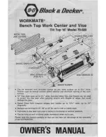 Preview for 1 page of Black & Decker Workmate 79-020 Owner'S Manual