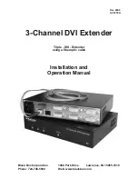 Предварительный просмотр 1 страницы Black Box 3-Channel DVI Extender Installation And Operation Manual