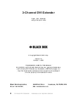 Предварительный просмотр 2 страницы Black Box 3-Channel DVI Extender Installation And Operation Manual