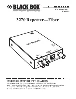 Black Box 3270 Repeater-Fiber Manual предпросмотр