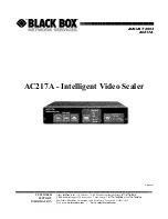 Preview for 1 page of Black Box AC217A Quick Start Manual