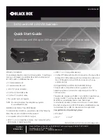 Предварительный просмотр 1 страницы Black Box ACU1500A-R3 Quick Start Manual