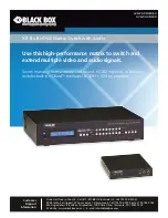 Предварительный просмотр 1 страницы Black Box AVSW-HDMI-RX User Manual