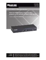 Black Box AVSW-HDMI2X1 User Manual предпросмотр