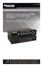 Black Box AVSWSC-MULTI-HDMI Manual preview