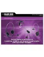 Black Box Call Center Headsets Specifications preview