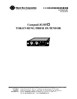 Предварительный просмотр 1 страницы Black Box CampusLIGHT LCL112A-TR User Manual