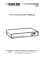 Black Box CAT5 ClassWork Plus Multiloop Manual preview
