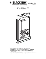 Preview for 1 page of Black Box CertiFiber TS655A Manual