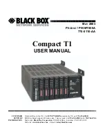 Black Box Compact T1 MT850A User Manual preview