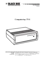 Предварительный просмотр 1 страницы Black Box Computertop TV-I User Manual