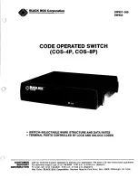 Black Box COS-4P User Manual preview