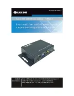 Preview for 1 page of Black Box EMEX-HDMI -R2 User Manual