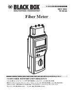 Предварительный просмотр 2 страницы Black Box Fiber Meter Manual