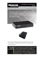 Предварительный просмотр 1 страницы Black Box HD View AC3000A-R2 Series Quick Start Manual