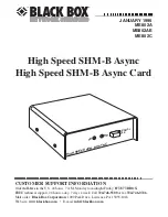 Preview for 1 page of Black Box High Speed SHM-B Async Manual