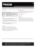 Preview for 1 page of Black Box IC640A Quick Start Manual