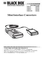 Preview for 1 page of Black Box IC951A User Manual