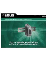 Предварительный просмотр 1 страницы Black Box ICD100A Specifications