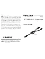 Preview for 1 page of Black Box KVUSB2PS2 Manual