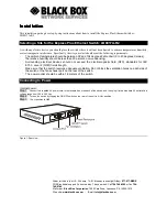 Preview for 1 page of Black Box LB9017A-R2 Installation