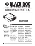 Preview for 1 page of Black Box LBH110A Specifications