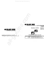 Preview for 1 page of Black Box LBH1500A Manual