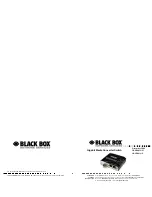 Black Box LBH2001A-H Installation And User Manual предпросмотр