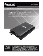 Preview for 1 page of Black Box LBMC300-MMSC User Manual