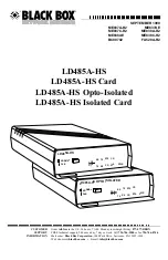 Black Box LD485A-HS Manual preview