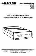 Предварительный просмотр 1 страницы Black Box LD485S-MP Manual