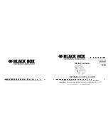 Preview for 1 page of Black Box LE1500-BNC Installation And User Manual