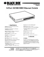 Preview for 1 page of Black Box lgb2001a User Manual