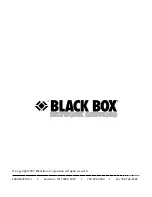 Предварительный просмотр 1 страницы Black Box LGB2007A Manual