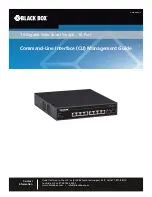 Предварительный просмотр 1 страницы Black Box LGB5510A Management Manual