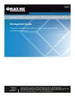 Предварительный просмотр 1 страницы Black Box LGB6026A Management Manual