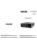 Preview for 1 page of Black Box LMC009A-R4 Manual