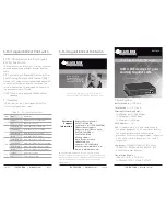 Предварительный просмотр 1 страницы Black Box LPB1205A Manual