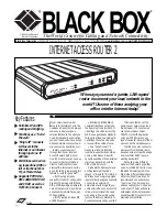 Предварительный просмотр 1 страницы Black Box LR0003A Specifications