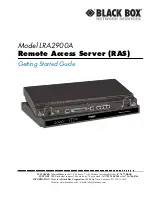 Preview for 1 page of Black Box LRA2900A Getting Started Manual