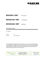 Black Box MDS920C-10BT User Manual preview