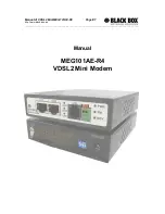 Preview for 1 page of Black Box MEG101AE-R4 User Manual