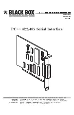 Предварительный просмотр 1 страницы Black Box PC 422/485 Instructions Manual